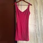 Aerie  Ribbed Corset Bodycon Mini Dress in Hot Pink Neon Size M‎ Photo 2