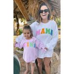Show Me Your Mumu  Stanley Oversized Crewneck Sweatshirt Rainbow MAMA Size Small Photo 1