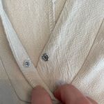 fab'rik Cottagecore  Cream Linen Blend Belted Side Split Beachy Lagenlook Dress Photo 6