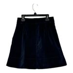 Kate Spade  Broome Street Skirt Women 00 Black Velvet Button Front A Line‎ Mini Photo 1