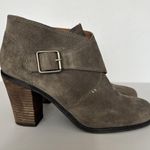 Lucky Brand Ankle Boot Women 10 Mickie Gray Suede Round Toe Shootie Bohemian Photo 0