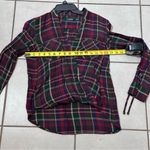 Ralph Lauren Lauren Women Plaid Blouse LongSleeve Surplice Hi-low Shirt size XS Photo 6