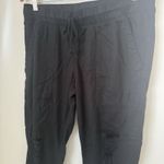 Cloth & Stone  Jogger Black Tencel Distressed Minimalist Relaxed Casual Pants M Photo 4