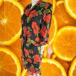 Maggy London Petites Black and Red Floral Top and Skirt Size 6 Photo 1