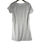 Laura Ashley |  | White Gray Striped Pajama Love Night Gown - Medium Photo 2