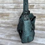 Cristian Leather Purse Blue Snake Shoulder Bag Shimmer Y2K Baddie Edgy Studded Photo 6