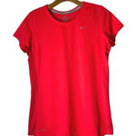 Nike  Shirt Women Large Hot Pink Running Dri Fit Short Sleeve‎ Activewear Tee Photo 0