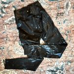 Fabletics Oasis High Waisted Legging Women's size Small Faux Leather Shiny Black Photo 0