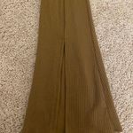 Ribbed Brown Flare Leggings Photo 2