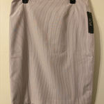 Le Suit New‎ NWT  Pink Blue Pinstripe The Hamptons Lined Back Zip Skirt Size 10 Photo 0