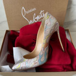 Christian Louboutin Pigalle 109 Lurex Flame Heels Size 37.5 Photo 0