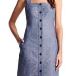 Derek Lam Indigo Blue Button Front Casual Dress Sz 8 Photo 0