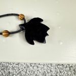 Black and Green Turtle Pendant Necklace on Cord Wooden Bead Accents One Size Photo 15