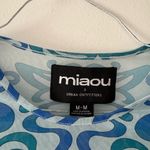 Urban Outfitters MIAOU x UO Exclusive Blue Swirl Print Mesh Top Size Medium Photo 4