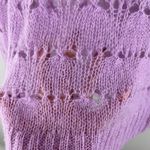 Wet Seal Vintage Y2K Pink Purple Crochet Lightweight Knit Scoop Neck Sweater Photo 3