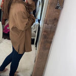 Briggs New York  camel faux suede button down shirts size 24W Photo 2