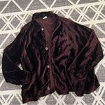 CP Shades  burgundy velvet Button down blouse‎ Photo 1