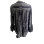 Rails  Elouise Segrada Stripe Button Down Blouse Black White Size Small NWT Photo 2