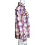 Talbots Shirt Women Small Blue White Red Plaid Button Up Career Casual Versatile Photo 1