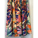 Nwt Moon Orchid Tropical Colors Stretch Waist Bow Women'S M Colorful Maxi Skirt Size 8 Photo 1
