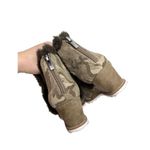 Pelle Moda Boots Size 6.5 Erin Faux Fur Trim Wedge Camouflage Zip Booties Green Photo 8