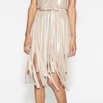 Halston Heritage Gold Metallic Carwash Dress Size M Photo 0