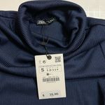 ZARA Elegant Navy Blue Turtleneck Dress Photo 3