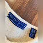 Karen Scott 100% Wool  Full Button Cardigan Gold Knot Front Pockets Australia Photo 2