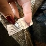 Natural Reflections  Brown Plaid Hooded Cardigan Longline Open Front Lg Cozy Photo 8