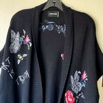 Zadig & Voltaire Indiany Embroidered Cashmere Cardigan Multicolor One Size EUC Photo 6