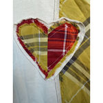 easel  Oversized Women Heart Patch Plaid Sweatshirt Size S Photo 7