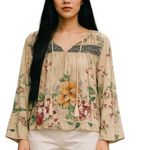 Johnny Was  Kofi tasselled silk blouse NWT Photo 1