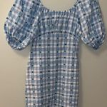 H&M blue gingham baby doll dress Photo 0