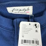 Free People Strawberry Sweatshirt Top Oversized Pullover Colorblock Oceana Sz M Photo 4