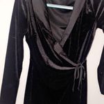 Sparkly Black Tuxedo Wrap Romper Photo 0