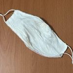 White Sequin Face Mask with Adjustable Straps Photo 4