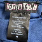 Paper Dolls Paper Doll Blue Doll with Lace Trim - Size Medium - VGUC Photo 5