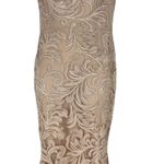 Nicole Bakti Sequin Embroidered Evening Gown Dress Dusty Rose Pink Size 6 Photo 4