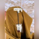 Alex Mill Womens Ollie Jumpsuit Sleeveless Cropped Denim Golden Khaki NWT XL Tan Photo 9