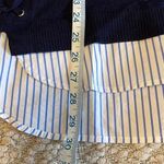 Calvin Klein  Long Pullover‎ Sweater. Size Medium. Navy w/shirt trim. Photo 6