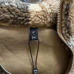 Zaful New! Brown plaid fuzzy pullover cropped teddy sweater size large Photo 5