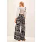 Anthropologie NWT Embroidered Wide-Leg Jumpsuit in Black Floral Motif Overall 2 Photo 2