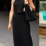 Spanx NEW  The Perfect Overlay Midi Dress Back Cut Out Black Size XS Minimalism Photo 2