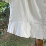 ZARA Women's 100% Cotton Cream Plunge Neck Crop Top Size L. NEW Photo 4