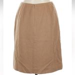 Oscar de la Renta 100% Camel Hair Tan Classic Pencil Skirt Women’s Size 8 Medium Photo 1