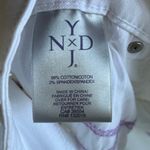 NYDJ  Women's White Crop Jeans Rhinestone Cuffs Size 16 Photo 8