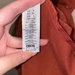 ASOS NWOT $55 Design Rust Lace Trim Long Sleeve Swiss Dot Textured Mini Dress 2P Photo 8