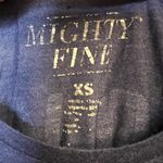 Mighty fine Do What You Love Love What You Do Short Sleeve Shirt Crew Neck Top XS Blue White Photo 4