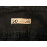 SO Mini Skirt Black Denim Size 13/31W Side Zip Detail Women's Photo 2