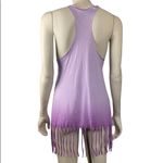 PINK - Victoria's Secret Victorias Secret PINK Lavender Fringed‎ Hem Cut Tank Photo 1